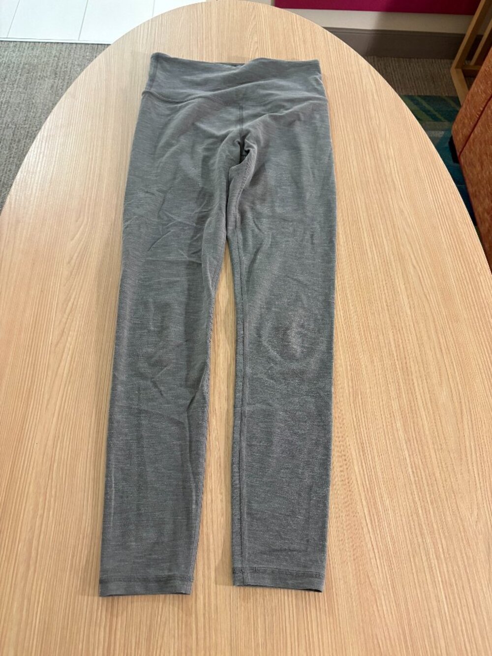 Athleta Elation Ultra High Rise 7/8 Tight Small Tall Solid Gray Pull On Neutral